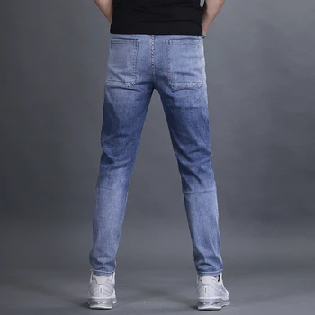 Nye Mænd Jeans Mandlig Bukser Sommeren Enkle Design Casual Rippet Slim Fit Denim Bukser