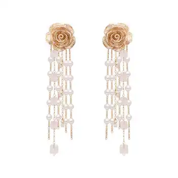 Nye Pop Øreringe af 925 Sølv Pin Retro Domstol Vind Perle Øreringe koreansk Mode Øreringe til Kvinder 2021 Tendens Smykker Engros