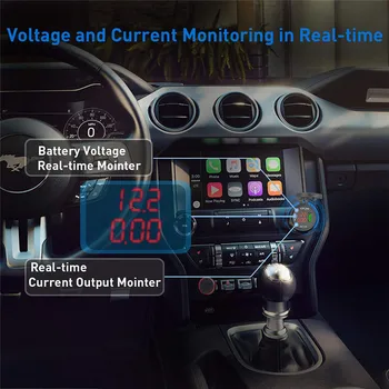 Nye QC 3.0 USB Oplader Stik med jordforbindelse Digital Voltmeter Amperemeter Overvågning Til Bil, Båd Marine Rv Motorcykel#292507