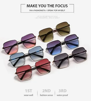 Nye solbriller, retro vintage mænds metal square solbriller luksus brand designer briller