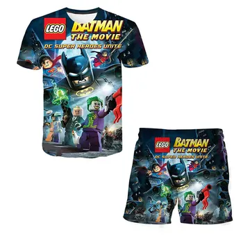 Nye Sommer 2021 Trykt Kid Legoes Ninja T-Shirt, shorts To delt sæt Animationsfilm Mode Drenge Piger-T-Shirt Tøj For 4-14 År