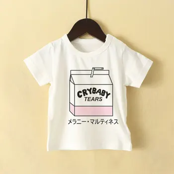 Nye Sommer Drenge Tshirt Søde Tegneserie Fersken Mønster Trykt Girls T-Shirts, Fritids-T-Shirt, Børn Mode Korte Ærmer Hvid Tøj
