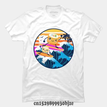 Nye Sommer Mænds Casual Print T-Shirt Mode for mænd SURFIN SUSHI fashion T-shirt til mænd