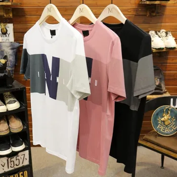 Nye Sommer Mænds kortærmet koreanske Version af Den Tendens til Selv-dyrkning Print T-shirt Mode Halv-ærmet T-shirt