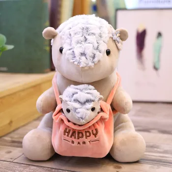 Nye søde Kreative dyr legetøj Mor og barn panda isbjørn plys legetøj puslespil rag doll Family pude Pude christmase gave