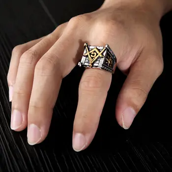 Nye Thai sølv sun moon geometriske ring designer oprindelige unikke håndværk punk style dominerende overdrevet mænds smykker