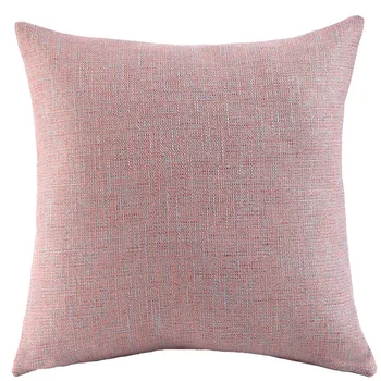 Nye To-Tone Linned Pude Dække 45x45cm Dekorativ Pillow Cover til Sofa Stue Pink Blå Beige pudebetræk