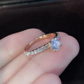 Nye Trendy Crystal Engagement Design-Hot Salg Ringe Til Kvinder Hvid Cubic Zircon elegante ringe Kvindelige Bryllup smykker