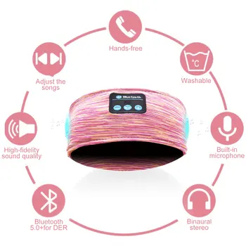 Nye Trådløse Bluetooth-Stereo-Hovedtelefoner, Der Kører Øretelefon Sove Headset Sport Sovende Musik Hovedbøjle