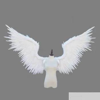 NYE!Udklædte smuk Guld angel feather vinger 185 cm fe vinger for Dans Fotografi Vise Party bryllup dekorationer