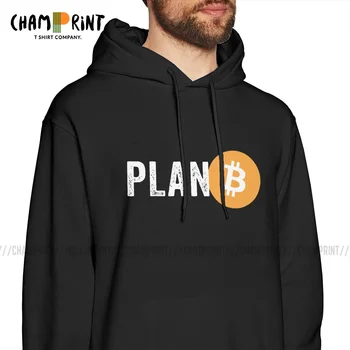 Nyhed Hættetrøjer Mand Plan B Cryptocurrency Bitcoin Bomuld Hooded Sweatshirts Hot Salg Pullovere