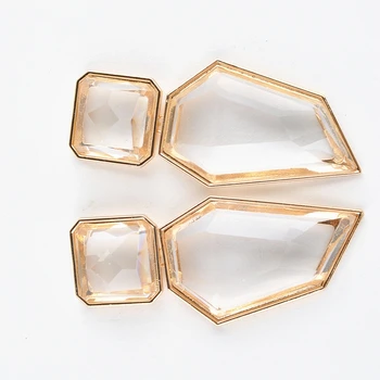 Nyt Design Overdrevne Mode Smykker Zink legering Rhinestone Øreringe Crystal Øreringe Til Kvinder Girl julefrokost Gave