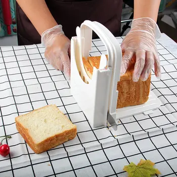 Nyt Køkken forsyninger Brød Cutter Toast Pålægsmaskine Bagel Brød Pålægsmaskine Sandwich Maker Toast Udskæring Maskine Justerbar Tykkelser