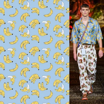 Nyt mærke banan digital print stof slips, skjorte, bukser, kjole pyjamas badetøj stof avanceret tilpasning