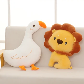 Nyt Produkt Kreative Bløde Og Fluffy Løve Siesta Krabbe Store Hvide Goose Tegnefilm Dukke Pude Pude Sovesal Dukke Gave