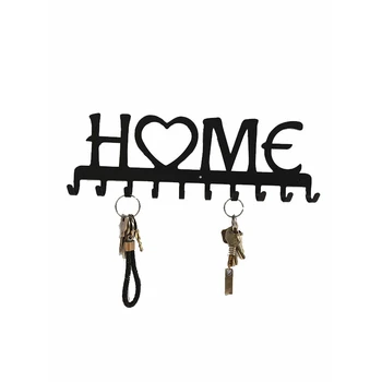 Nøgle Holder til vægmontering Sweet Home(10-Krog Rack) Indretning,Metal Bøjle til hoveddøren,Køkken,Butik, Hus,Køretøj Nøgler 35 x 12cm