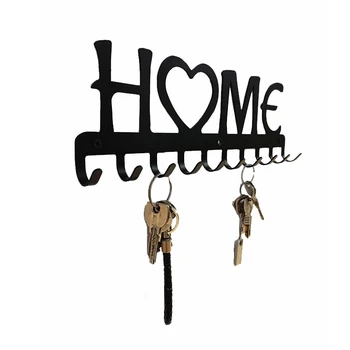 Nøgle Holder til vægmontering Sweet Home(10-Krog Rack) Indretning,Metal Bøjle til hoveddøren,Køkken,Butik, Hus,Køretøj Nøgler 35 x 12cm