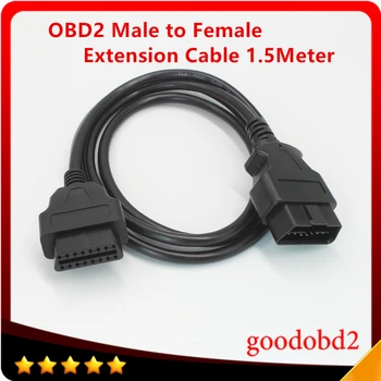 OBD2 16 Pin Mandlige og Kvindelige OBD-II-Stik, forlængerledninger Bil Scanner Konvertere Adapter