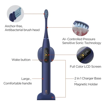 Oclean X Pro Sonic Elektrische Tandenborstel Volwassen IPX7 2-I-1 Oplader Houder Kleur Touch Screen tandenborstel Snelle Lading