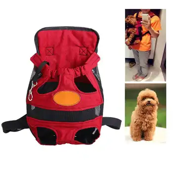 Offentlig Pet Travel Taske Dobbelt Skulder Bærbare Rejse Rygsæk Offentlig Hund Bærepose Hund Foran Bag Mesh Rygsæk Hoved