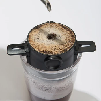 Og Filtrere Bærbare Rustfrit Stål Sammenklappelig Drypper Kaffe Te Indehaveren Easy Clean Genanvendelige Papirløse Hæld Det Over Og Dripper
