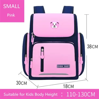 OKKID børn, skole tasker til piger søde lyserøde rygsæk til skole elementære studerende fashion girl vandtæt luminous rygsæk