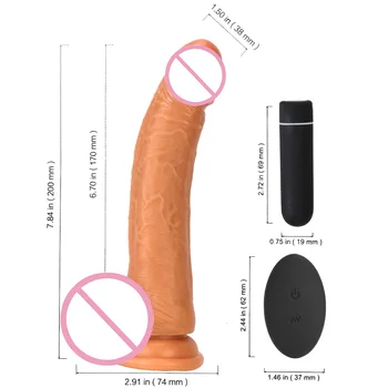 OLO 9 Tilstande Realistisk Penis Dildoer, Vibrator til Kvinder WirelessAnal Plug Skeden Massage sexlegetøj til Voksne