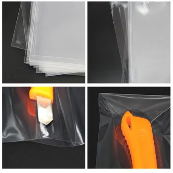 Opbevaring Pose Slik Værktøjer Gennemsigtig Plast 300pcs/masse Opp Åben Top Klar Kosmetiske Bopp Pp, Pe, Pet