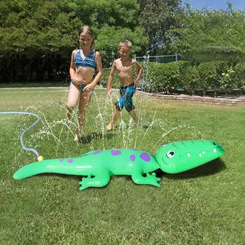 Oppustelig Stor Krokodille Sprinkler Legetøj Til Udendørs Fest Swimming Pool Party Vandplask For Børn Drenge Piger Strand Og Vand Toy