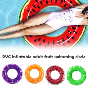 Oppustelige Farverige Svømning Ring Sikker Swimmingpool Float Sommer Udendørs Activitives Beach Party Søde Orange Form Kids Svømning Cirkel