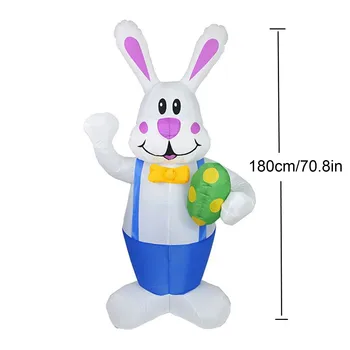 Oppustelige Påske Bunny Kaniner LED Lys 1,8 Meter Med Nat Lys Part Forsyninger 1,8 M Højde Festival Mødested Layout