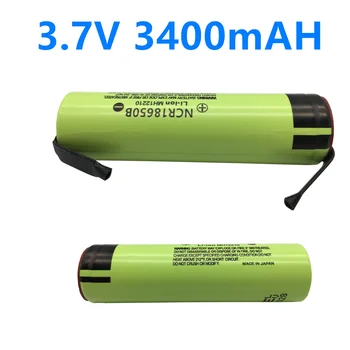 Oprindelige 3,7 V 3400 MAh NCR18650B Li-ion Genopladeligt Batteri, Lommelygte/orAll Former for Elektroniske Produkter