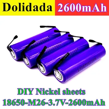 Oprindelige M26-2600mAh 10A 18650 li-ion Genopladeligt batteri, 2600 mah batteri sikkert DIY Nikkel ark