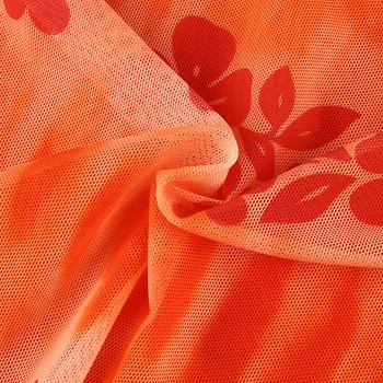 Orange Blomster Lange Nederdele Y2k Sommer Nederdele Flæse Søde Søde Mid-Kalv Nederdele Kvinder Beach Stil, Mode Nederdele Bunden