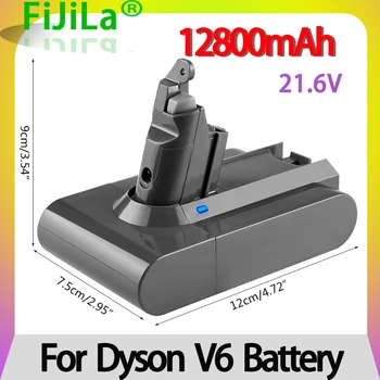 Original 4800/6800/9800/12800mAh 21.6 V Li-ion-Batteri til Dyson V6 DC58 DC59 DC61 DC62 DC74 Støvsuger Dropshipping