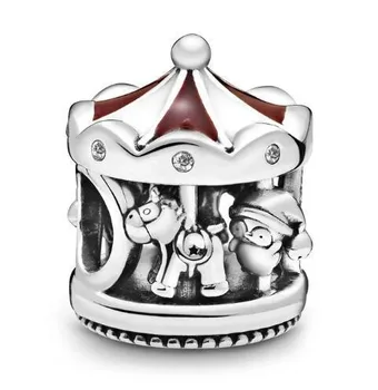 Original 925 Sterling Sølv Stoflige Beaded Sejr Hånd Symbol På Fred Perler Passer Til Pandora Armbånd & Halskæde Smykker