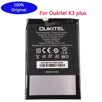 Original New Høj Kapacitet Oprindelige 6080mAh Batteri Til OUKITEL K3 Plus K3Plus Smart Phone