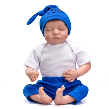 Original NPKDOLL 48CM hånd-tegning reborn baby doll Levi premie dreng bebe genfødt real soft touch i live nuttede baby