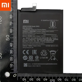 Original Nye 5020mAh BN53 Batteri Til Xiaomi Redmi note 9 Pro Batería Batterier til Mobiltelefoner Gratis Værktøjer