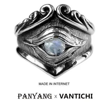 Originale designer håndværk Warcraft eye of Warcraft ring originalitet overdrivelse dominerende mænd Thai sølv mærke smykker