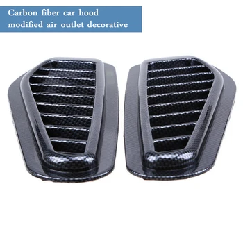 OUIO 1 sæt Carbon Fiber Bil luftstrøm Udluftning Indtag Hætte Scoop Vent afdækning, BMW E60 E36 E46 E90 E39 E30 F30 F10 F20 X5 E53