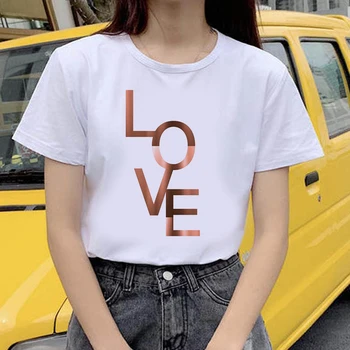 Overdimensionerede Sommeren Kvinder T-Shirt med Grafisk Print Korte Ærmer Æstetiske Casual Streetwear 90'erne Piger Damer Street Tee Hvid T-Shirt