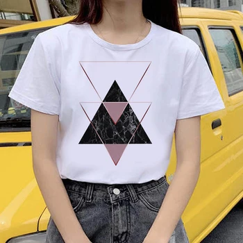 Overdimensionerede Sommeren Kvinder T-Shirt med Grafisk Print Korte Ærmer Æstetiske Casual Streetwear 90'erne Piger Damer Street Tee Hvid T-Shirt