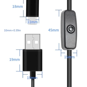 P82F 5V 3A 3000mA Strømforsyning Adapter USB Type-C Oplader Kabel til Raspberry Pi 4 4B OS / EU Stik med afbryder