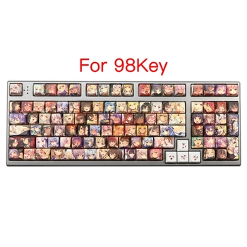 P9YA PBT XDA Profil Keycap 129 Nøgler Dye Sublimation Tasterne for Mekanisk Tastatur Installation Med 6,5 U 7U Mellemrumstasten