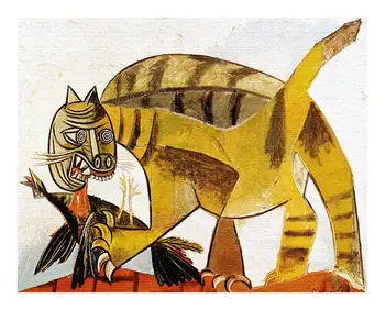 Pablo Picasso Kat Fortærende Fugl Kunst Print Plakat oliemalerier på lærred Til Indretning Væg Kunst