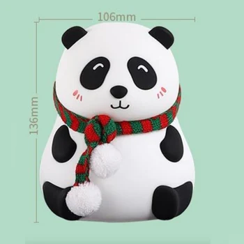 Panda Night Light Touch Sensor USB-Opladning, Farve Light Baby Børn Soveværelse Sengen LED-Lys Personlig Atmosfære Lys