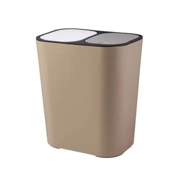 Papirkurven Kan Rektangel Plast Push-Knappen Dual Rum 12liter Genanvendelse af Affald Bin Skrald Kan DRSA889