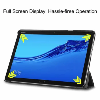Para Smart Sag para Huawei M5 Lite 10.1 pulgadas Tablet PC MediaPad M5 Lite 10.1 BAH2-L09 / W19 DL-AL09 Funda con tapa tredobbelt