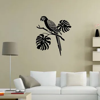 Parrot Mærkat Afrikanske Børnehave Wall Decor Dejlige Dyr Vinyl Væg Kunst Decal Hjem Dekoration Soveværelse Stue